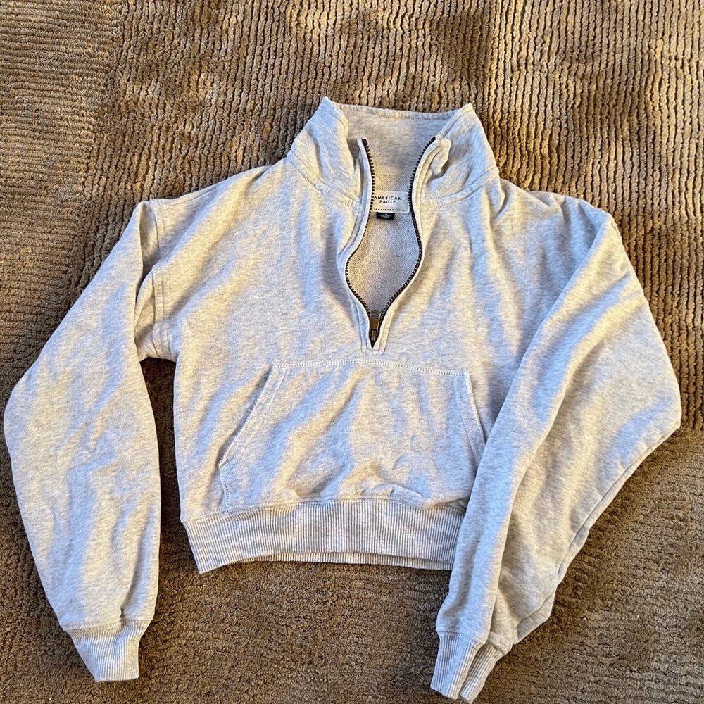 New American Eagle cropped sweatshirt-Half Zip